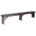Banc pliant de style ferme Merrick Lane en pin massif, 96 x 12