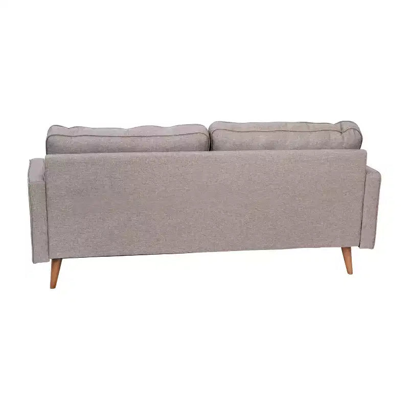 Canapé Emma et Oliver en tissu, style mi-siècle moderne, avec ressorts ensachés, pieds en bois et coussins de dossier amovibles