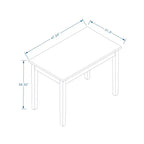 Table à manger rectangulaire en bois massif Glenwillow Home 48