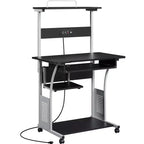 Yaheetech 3 Tiers Computer Desk with Charging Station for Home Office