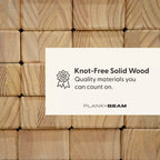 Lit Queen de Ferme Plank+Beam avec Tête de Lit à Lattes, Lit Plateforme en Bois Massif