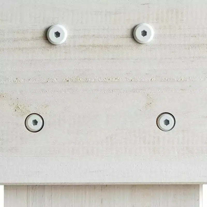 Lit Queen de Ferme Plank+Beam avec Tête de Lit à Lattes, Lit Plateforme en Bois Massif
