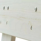 Lit Queen de Ferme Plank+Beam avec Tête de Lit à Lattes, Lit Plateforme en Bois Massif