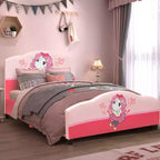 Lit plateforme pour tout-petits Costway pour enfants, rose