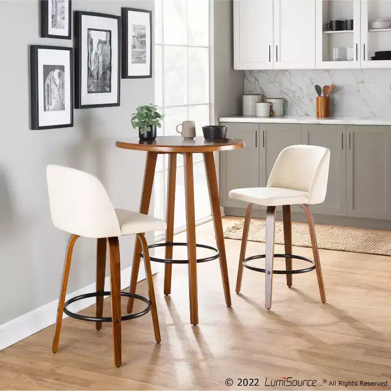 Ensemble de 2 tabourets de bar hauteur comptoir Toriano - LumiSource