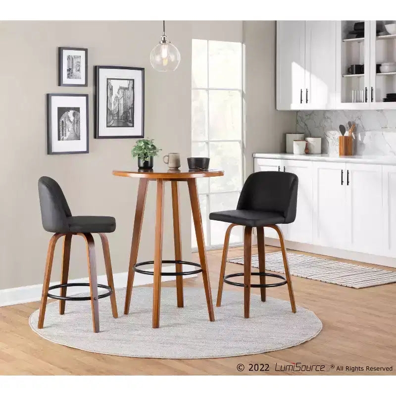 Ensemble de 2 tabourets de bar hauteur comptoir Toriano - LumiSource