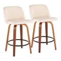 Ensemble de 2 tabourets de bar hauteur comptoir Toriano - LumiSource