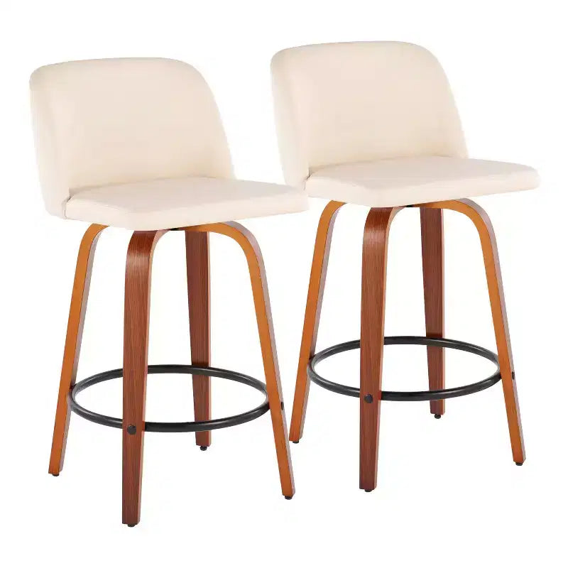 Ensemble de 2 tabourets de bar hauteur comptoir Toriano - LumiSource
