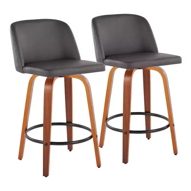 Ensemble de 2 tabourets de bar hauteur comptoir Toriano - LumiSource