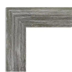 Amanti Art Miroir mural de salle de bain en bois gris Fencepost, étroit, non biseauté, 28,5 x 22,5 po