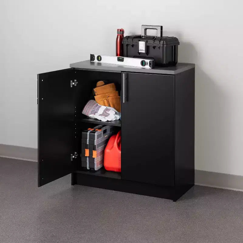Meuble bas Elite 16 de rangement profond avec comptoir en mélamine - Prepac