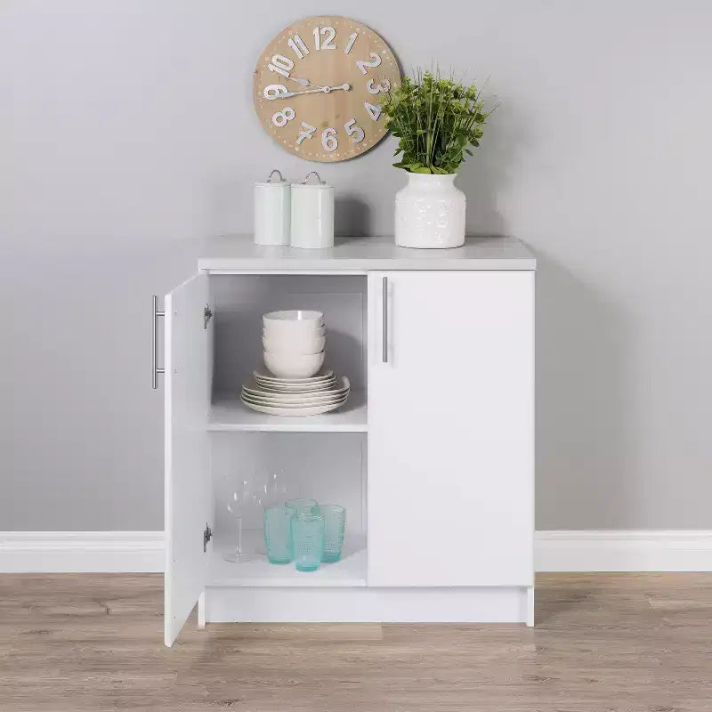 Meuble bas Elite 16 de rangement profond avec comptoir en mélamine - Prepac