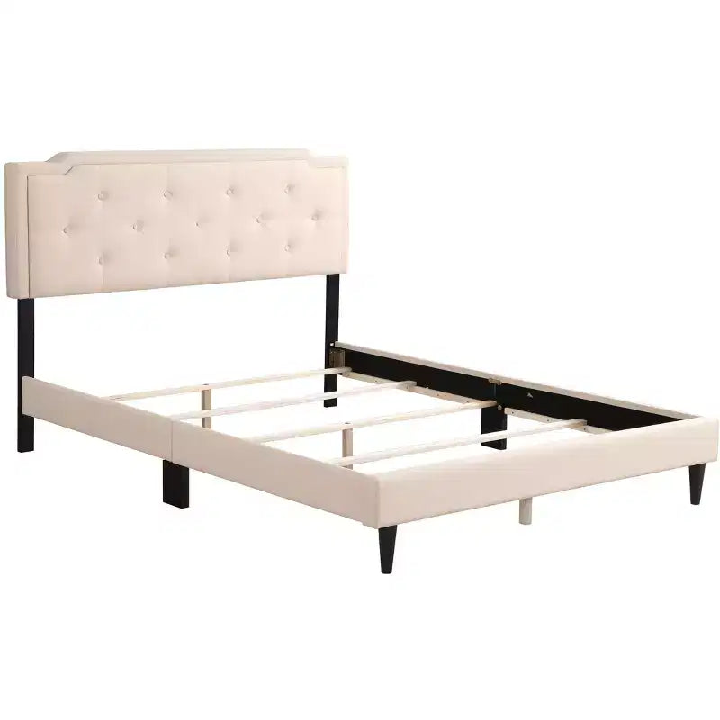 Lit capitonné réglable Queen Passion Furniture Deb