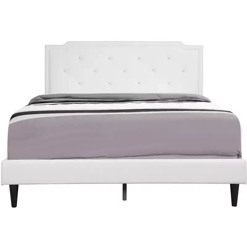 Lit capitonné réglable Queen Passion Furniture Deb