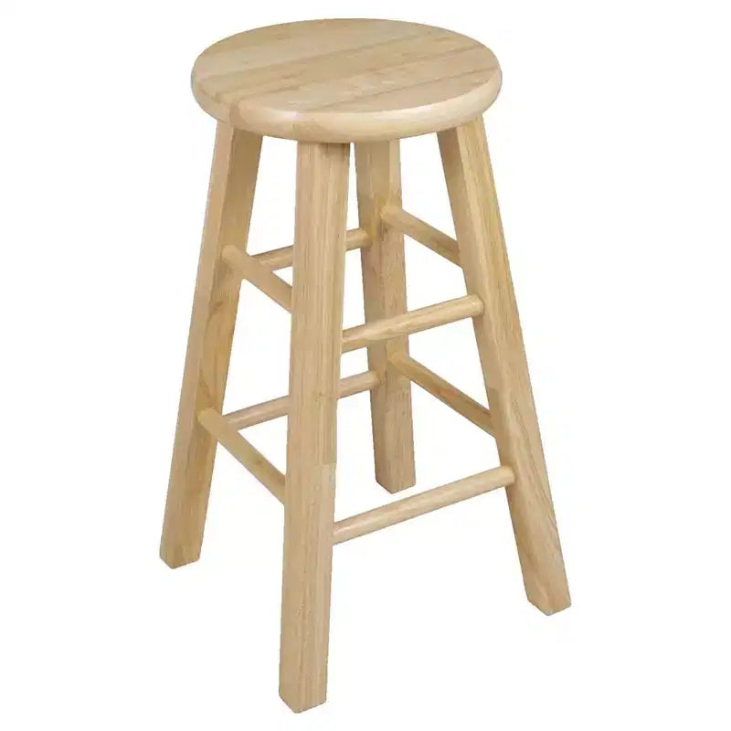 Tabourets de bar PJ Wood Classic Round Seat 24 po, naturels (lot de 8)