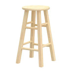 Tabourets de bar PJ Wood Classic Round Seat 24 po, naturels (lot de 8)