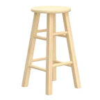Tabourets de bar PJ Wood Classic Round Seat 24 po, naturels (lot de 8)
