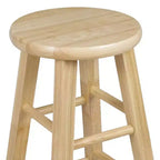 Tabourets de bar PJ Wood Classic Round Seat 24 po, naturels (lot de 8)