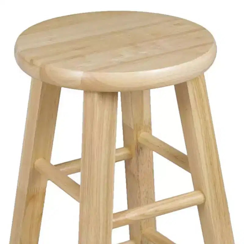 Tabourets de bar PJ Wood Classic Round Seat 24 po, naturels (lot de 8)