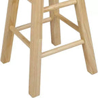 Tabourets de bar PJ Wood Classic Round Seat 24 po, naturels (lot de 8)