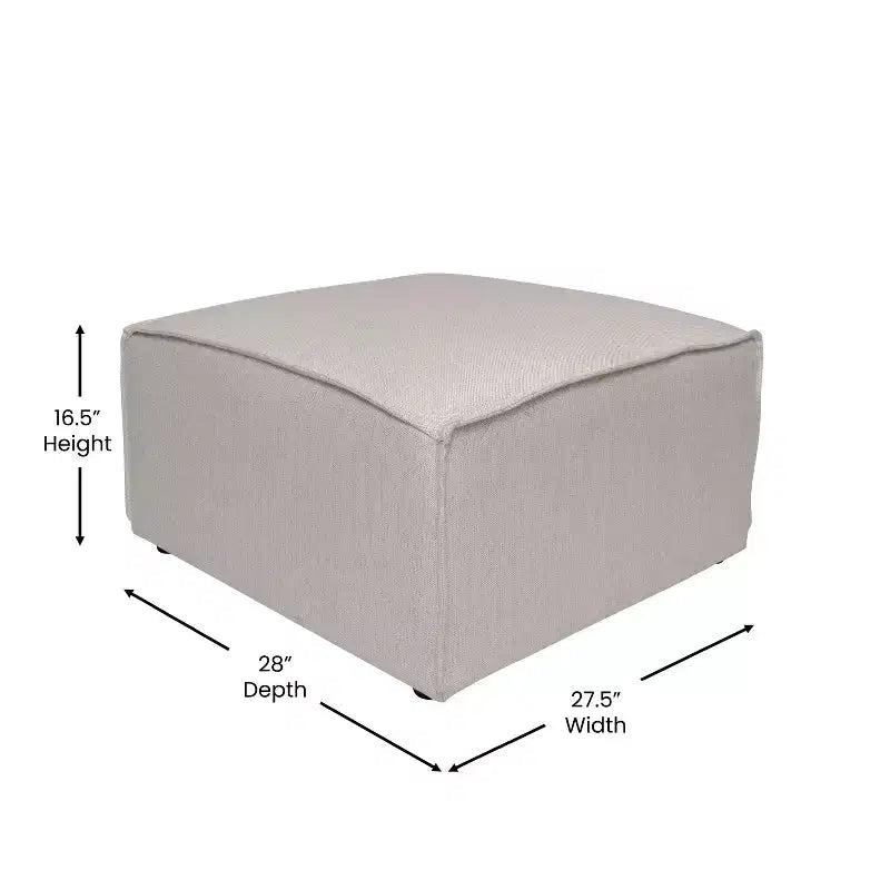 Canapé sectionnel modulaire de luxe Flash Furniture Bridgetown, siège ottoman