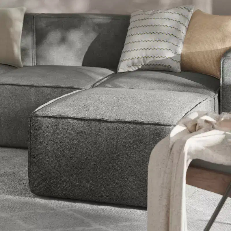 Canapé sectionnel modulaire de luxe Flash Furniture Bridgetown, siège ottoman