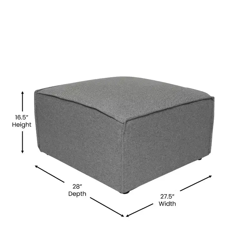 Canapé sectionnel modulaire de luxe Flash Furniture Bridgetown, siège ottoman