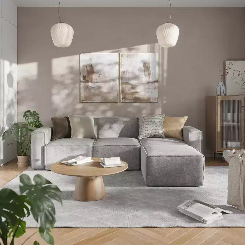 Canapé sectionnel modulaire de luxe Flash Furniture Bridgetown, siège ottoman