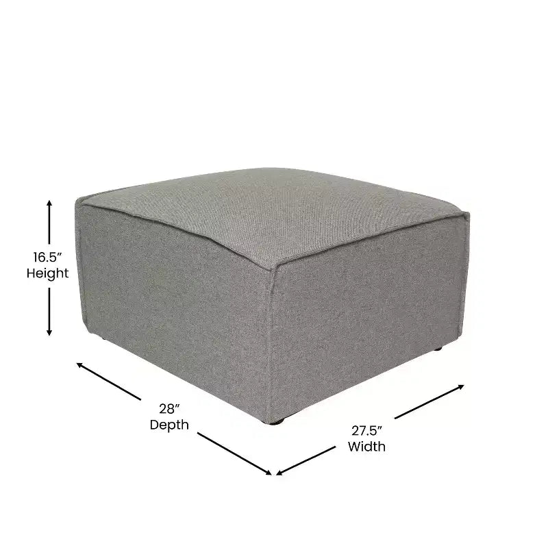 Canapé sectionnel modulaire de luxe Flash Furniture Bridgetown, siège ottoman