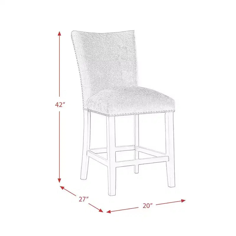 Lot de 2 tabourets de bar hauteur comptoir en velours Céline - Picket House Furnishings