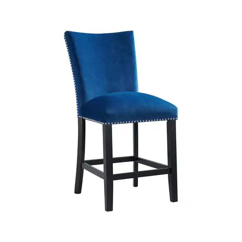 Lot de 2 tabourets de bar hauteur comptoir en velours Céline - Picket House Furnishings