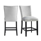 Lot de 2 tabourets de bar hauteur comptoir en velours Céline - Picket House Furnishings