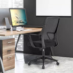 Costway Chaise de Bureau Ergonomique Hauteur Réglable avec Accoudoirs et Dossier en Maille Respirante