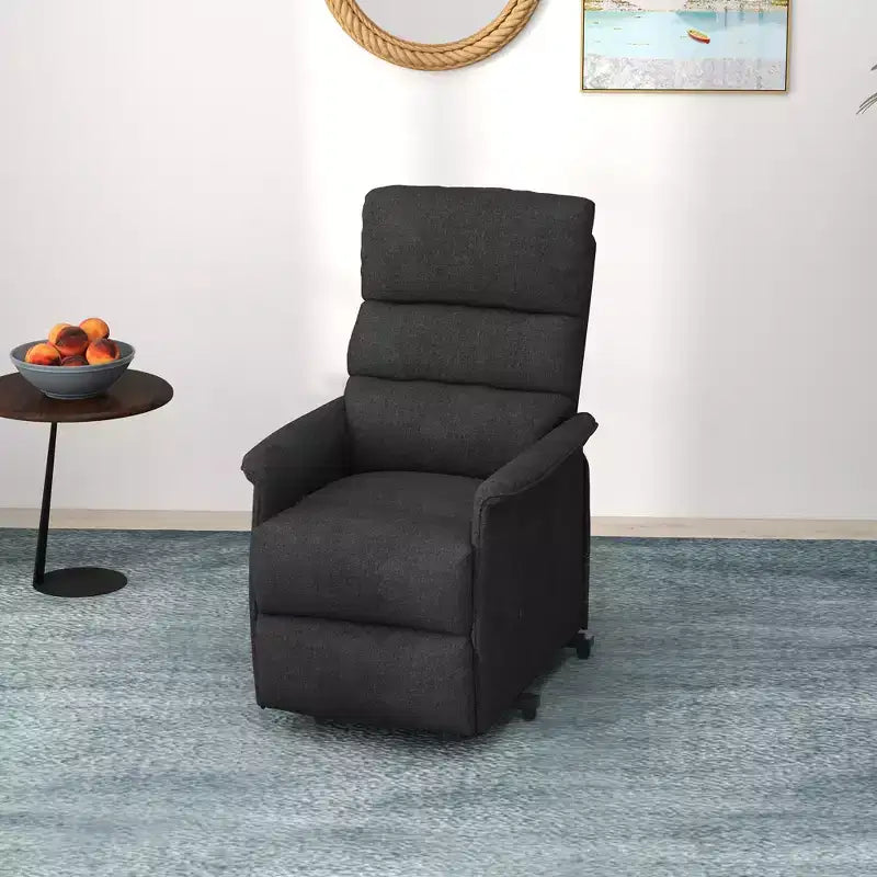 Fauteuil inclinable releveur électrique HOMCOM pour personnes âgées avec télécommande, revêtement en tissu de lin