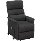Fauteuil inclinable releveur électrique HOMCOM pour personnes âgées avec télécommande, revêtement en tissu de lin