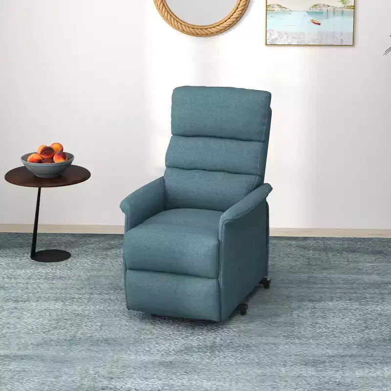 Fauteuil inclinable releveur électrique HOMCOM pour personnes âgées avec télécommande, revêtement en tissu de lin