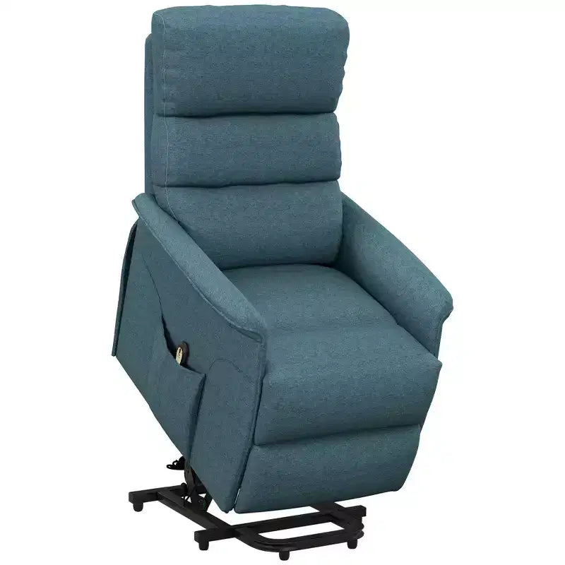 Fauteuil inclinable releveur électrique HOMCOM pour personnes âgées avec télécommande, revêtement en tissu de lin