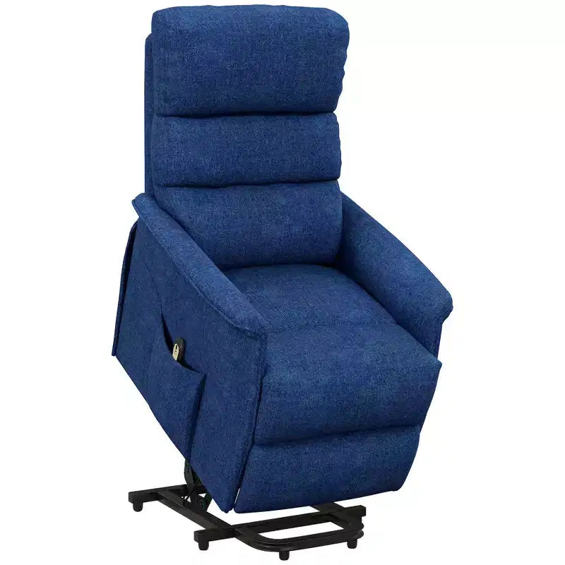 Fauteuil inclinable releveur électrique HOMCOM pour personnes âgées avec télécommande, revêtement en tissu de lin