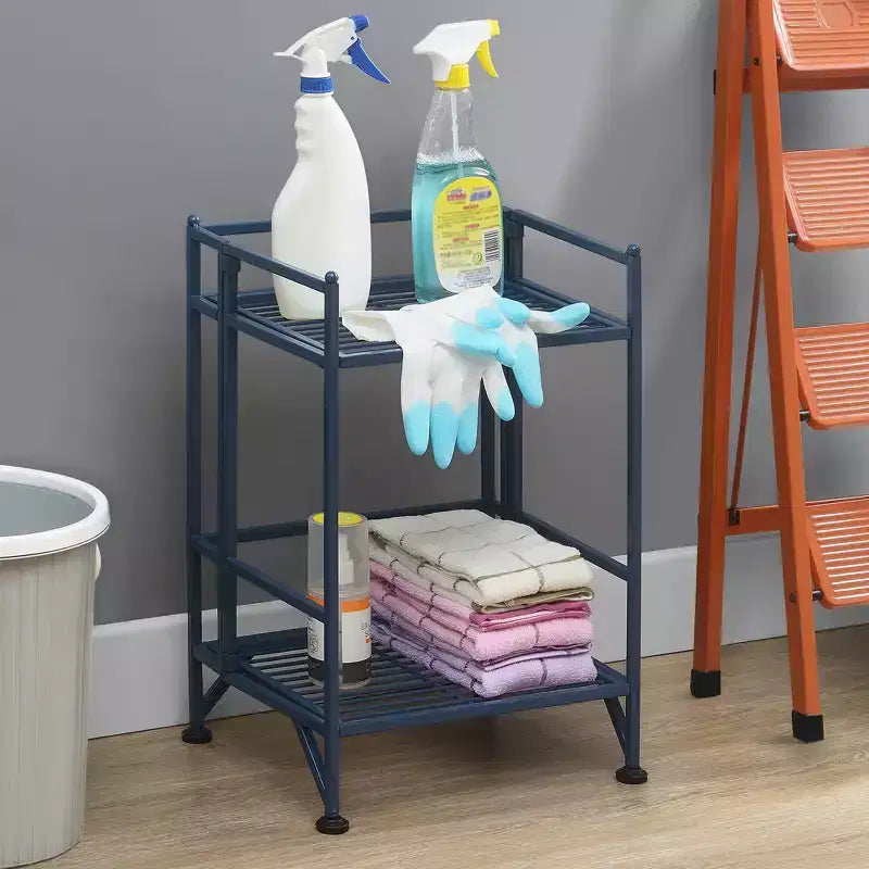 Étagère pliante en métal à 2 niveaux 20 Extra Storage - Breighton Home