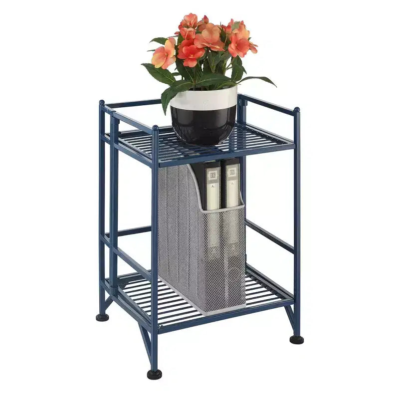 Étagère pliante en métal à 2 niveaux 20 Extra Storage - Breighton Home