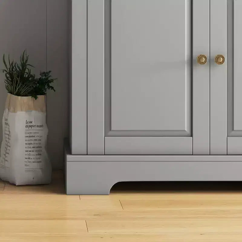 HOMCOM Buffet de service, Meuble de cuisine moderne avec 2 tiroirs et étagères réglables, Meuble de bar à café pour salon