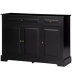 HOMCOM Buffet de service, Meuble de cuisine moderne avec 2 tiroirs et étagères réglables, Meuble de bar à café pour salon