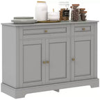 HOMCOM Buffet de service, Meuble de cuisine moderne avec 2 tiroirs et étagères réglables, Meuble de bar à café pour salon