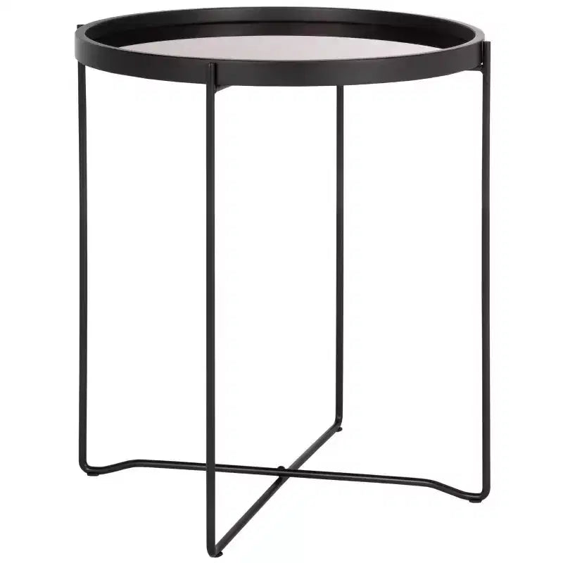 Table d'appoint Ruby Small Round Tray Top - ACC4206A - Or rose/noir - Safavieh
