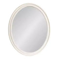 Kate and Laurel Mansell Oval Framed Wall Mirror, 24x30, White
