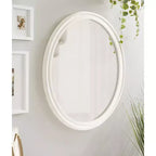 Miroir mural ovale encadré Kate and Laurel Mansell, 24x30, blanc