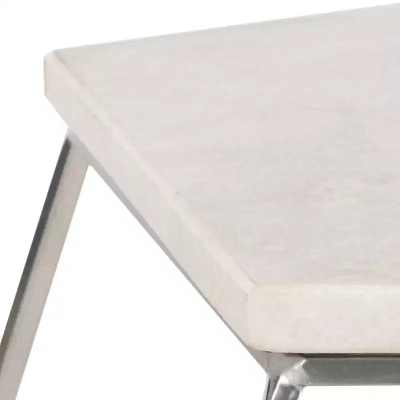 Table d'appoint Abella Pentagon - FOX4515 - Argent - Safavieh Couture