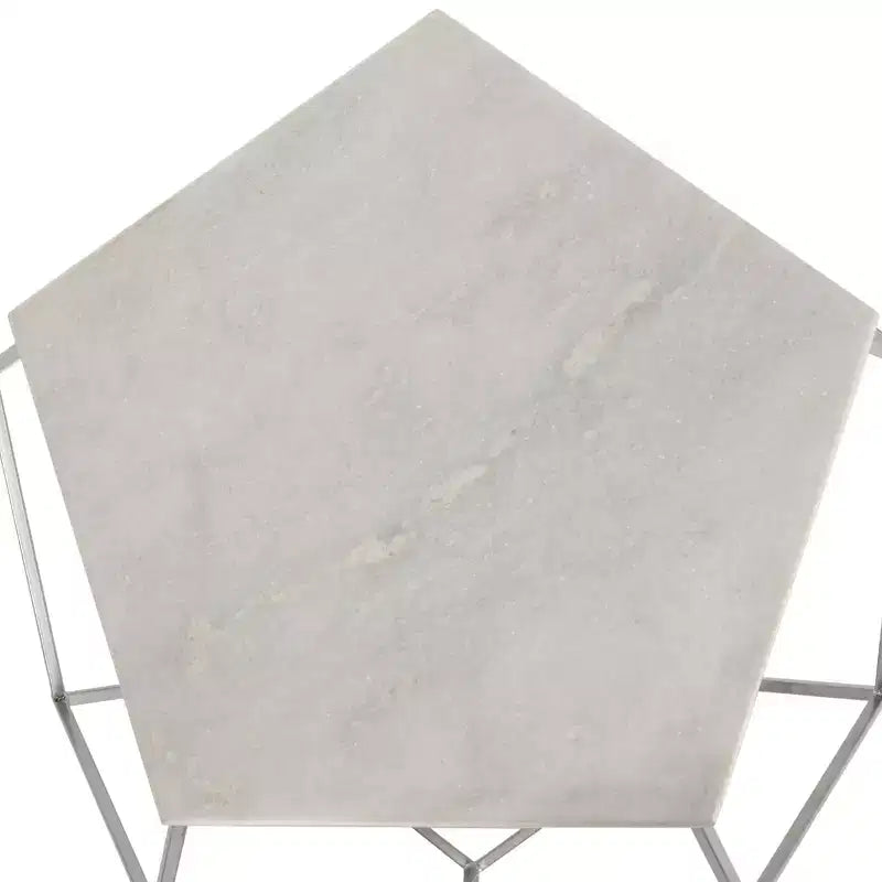 Table d'appoint Abella Pentagon - FOX4515 - Argent - Safavieh Couture