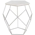 Table d'appoint Abella Pentagon - FOX4515 - Argent - Safavieh Couture
