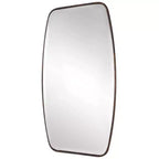 Miroir mural rectangulaire de vanité Uttermost avec cadre moderne biseauté bronze foncé 21 1/4 po de large pour salle de bain, chambre à coucher, salon